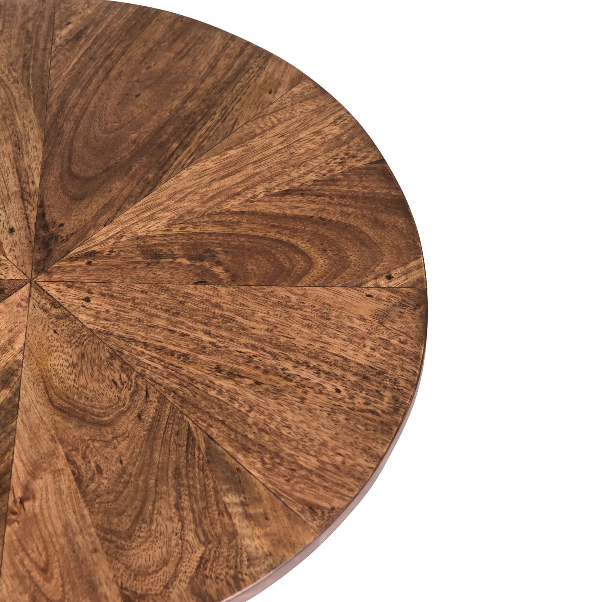 Isla Scalloped Round Side Table Solid Wood accent table