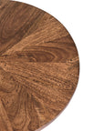 Isla Scalloped Round Side Table Solid Wood accent table