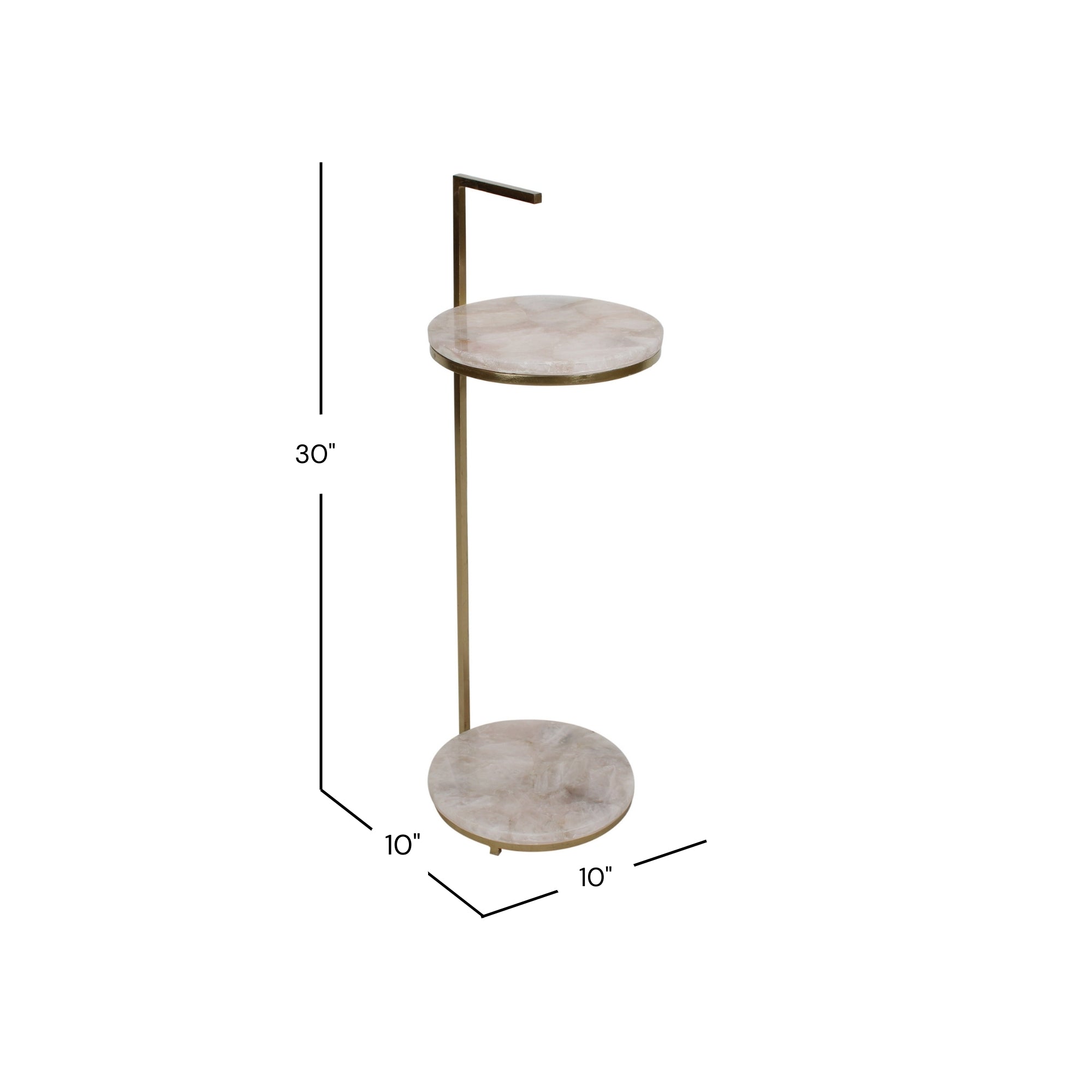 Ava Agate Martini Table Solid Wood accent table