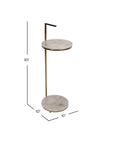 Ava Agate Martini Table Solid Wood accent table