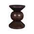 Brown Olive Geometric Solid Wood Side Table Mango Wood accent side table