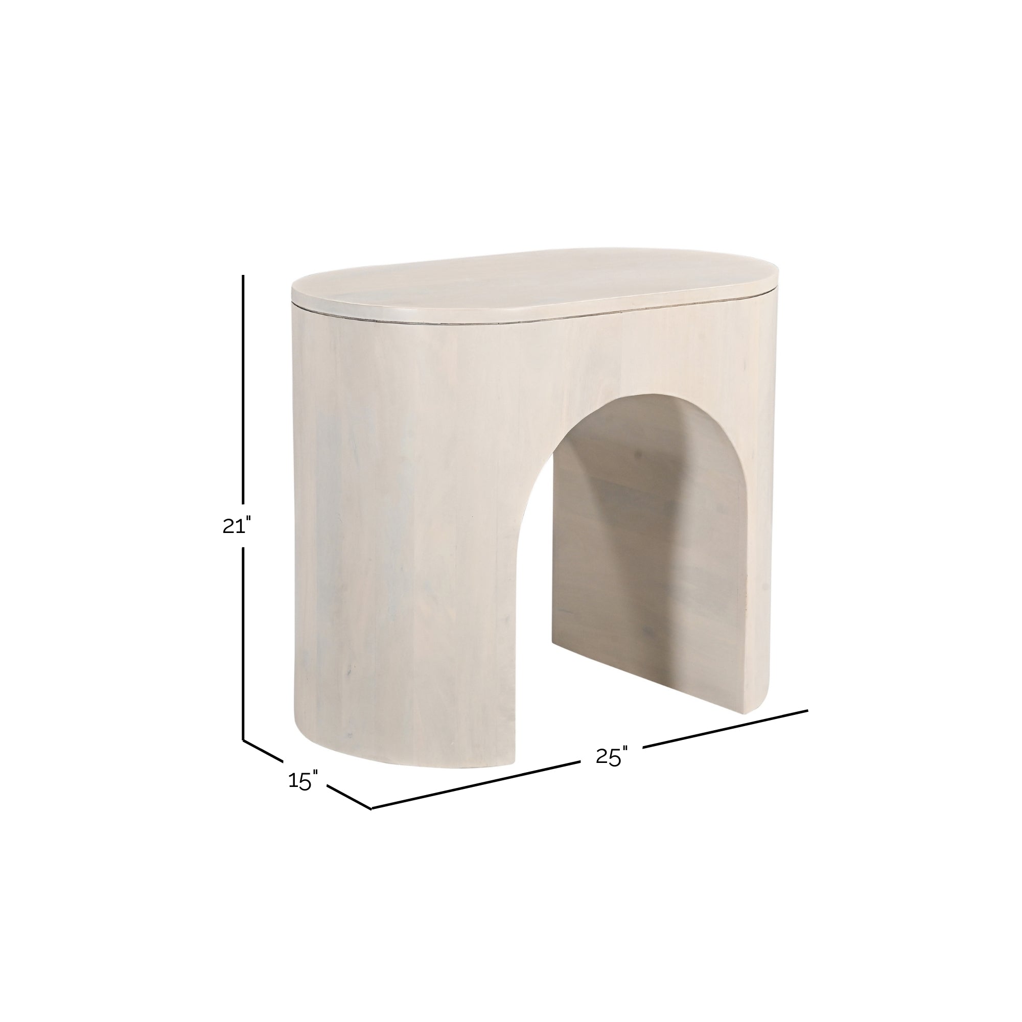 Indigo Road by Egypt Sherrod x East at Main Celeste 25&quot;W Arch Side Table