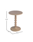 Turned Wood Pedestal Side Table