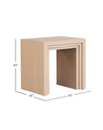 Cascade Rectangular Side Table Solid Wood accent table