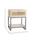 Box Cane 1 Drawer Nightstand