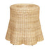 Blue Betty Skirted Handwoven Rattan 24" Accent Table Rattan accent side table