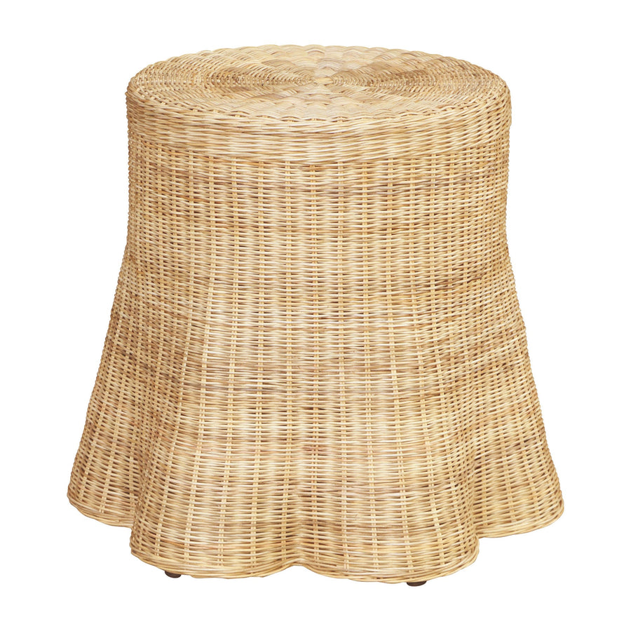 Betty Skirted Rattan Accent Table