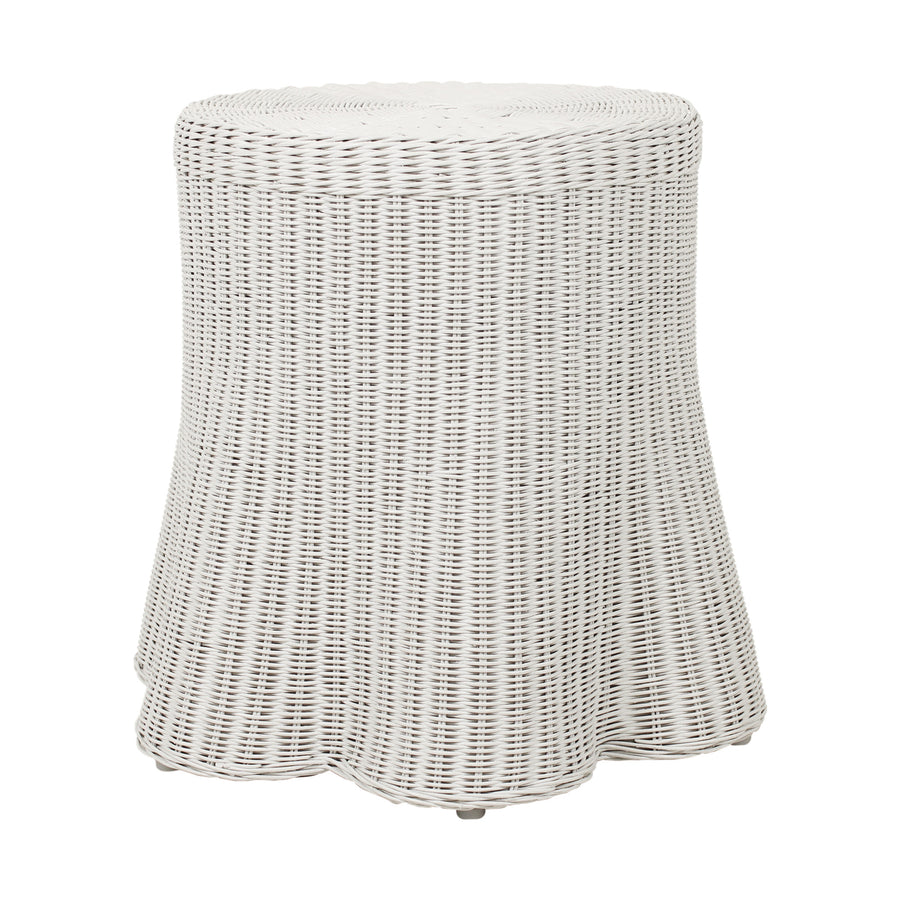 Betty Skirted Rattan Accent Table