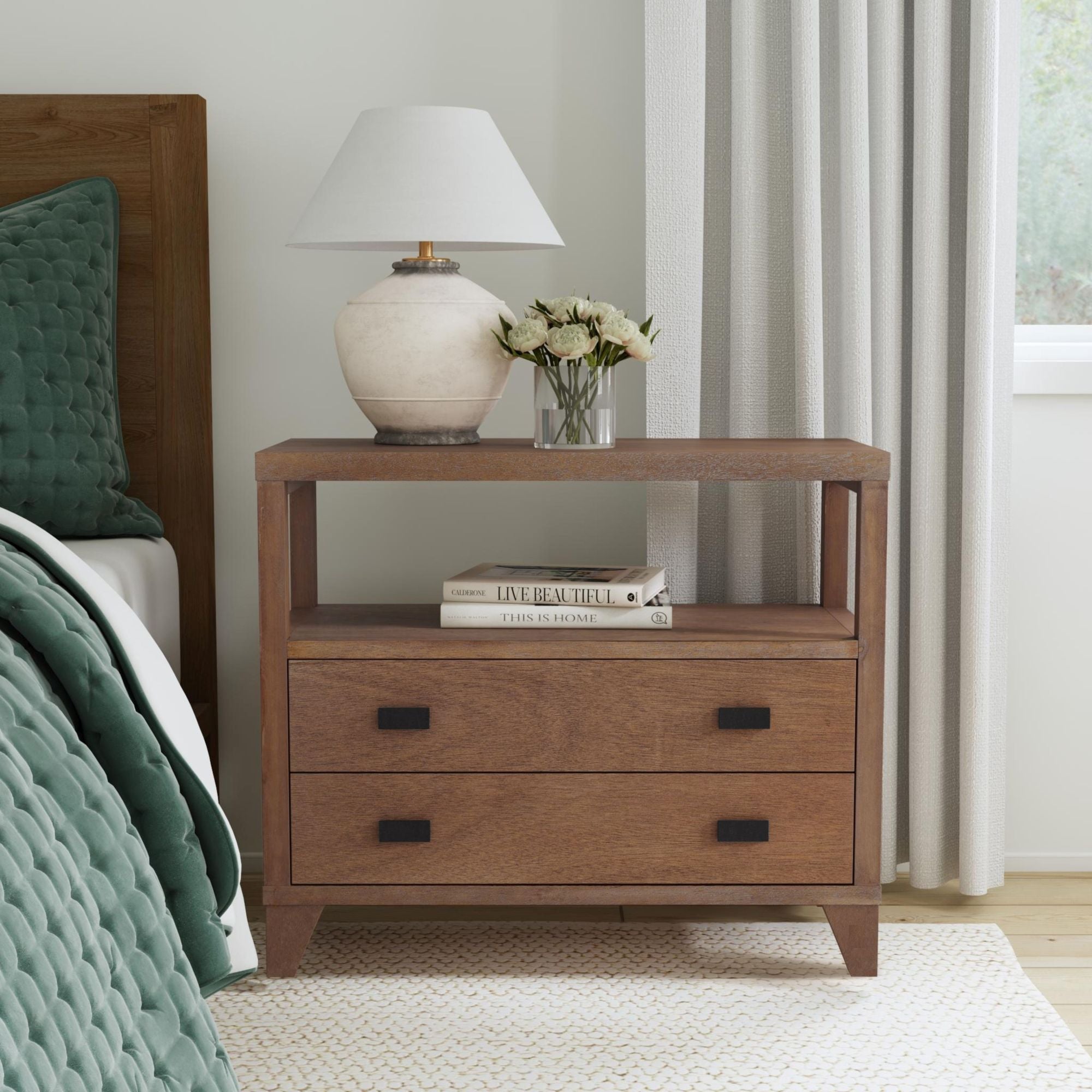 Ezra 2 Drawer Nightstand