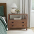 White Ezra 2 Drawer Nightstand Bayur Wood nightstand