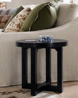 Christie Round Bayur Wood Cross-Base Side Table