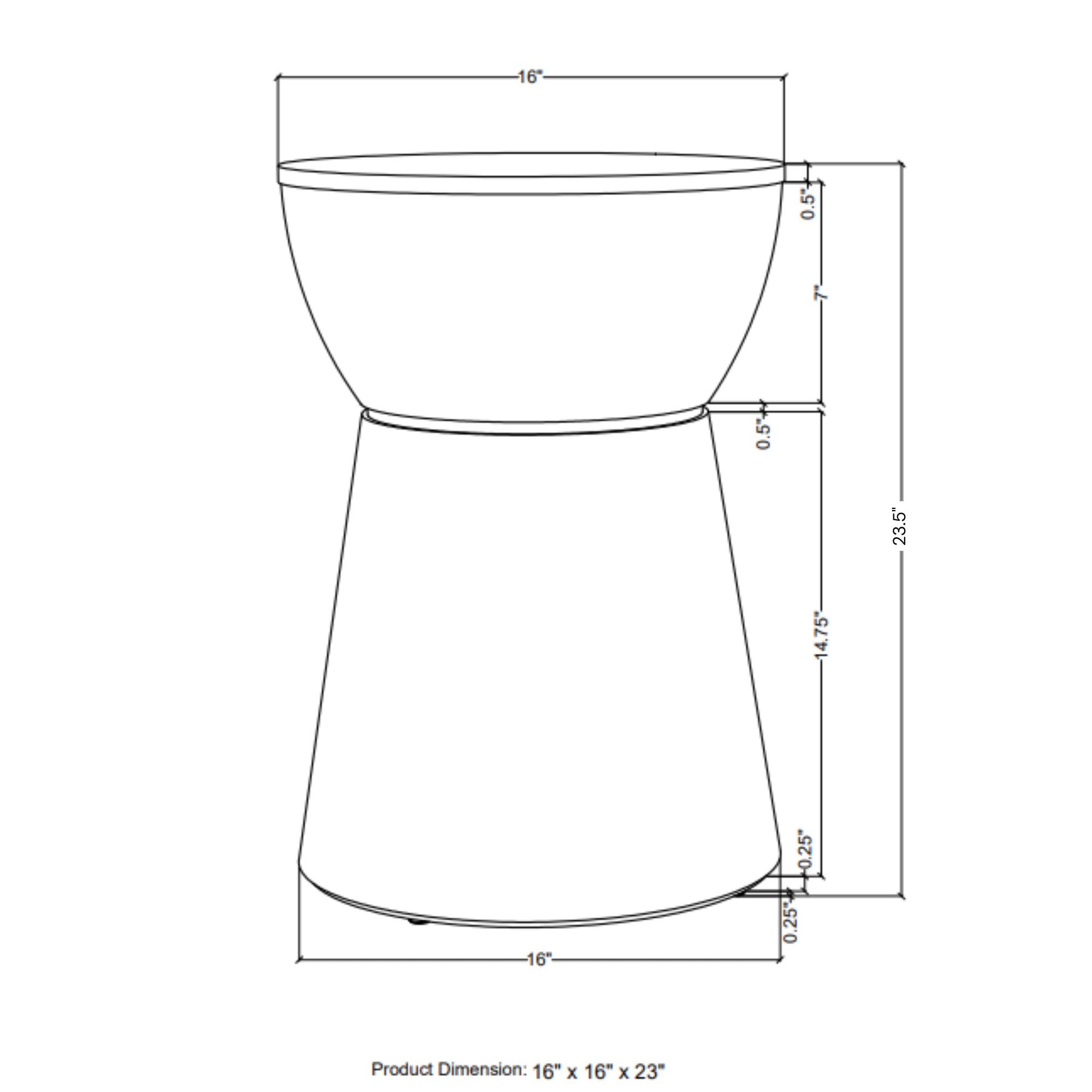 Cinched Drum Side Table