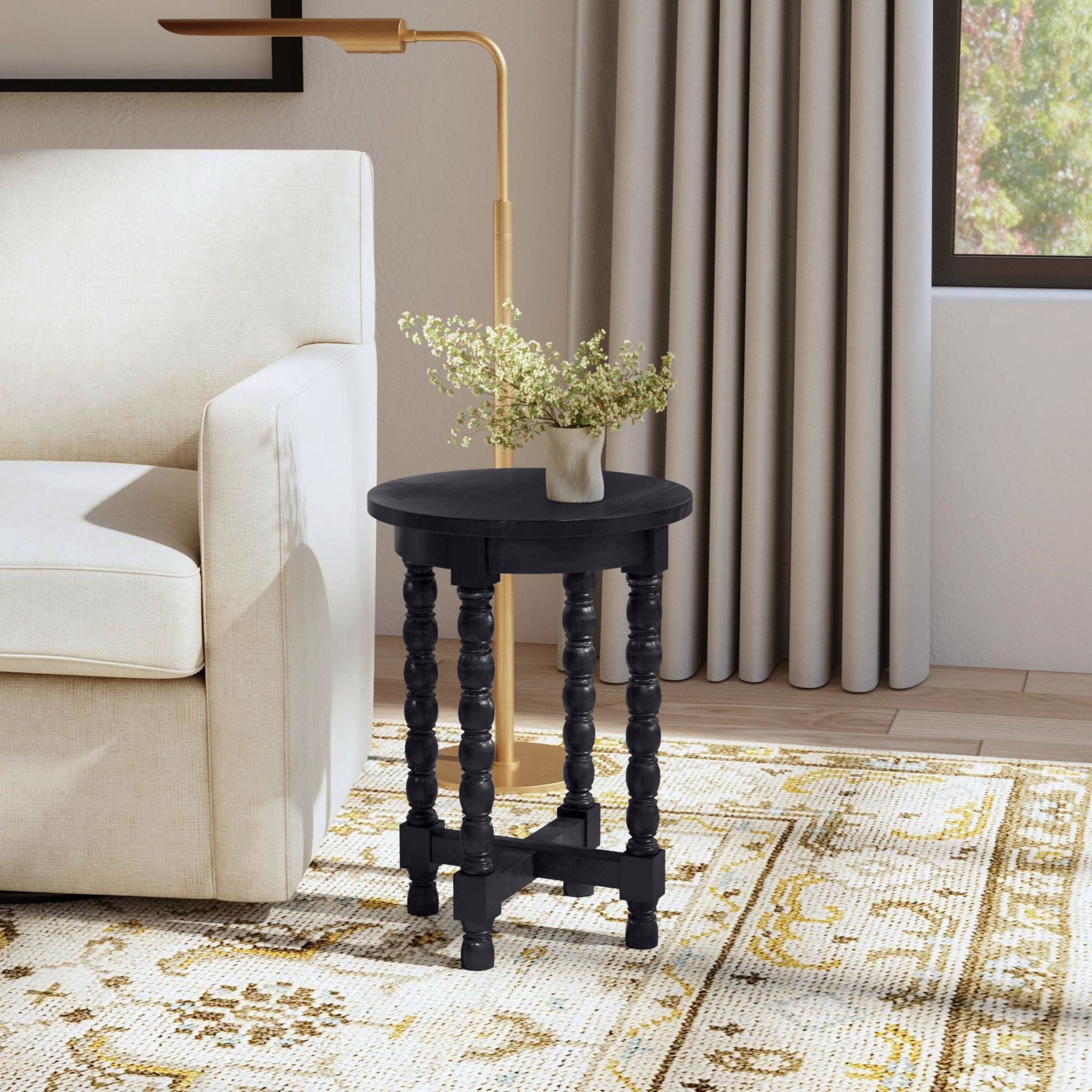 Adair Bobbin Turned Leg Side Table