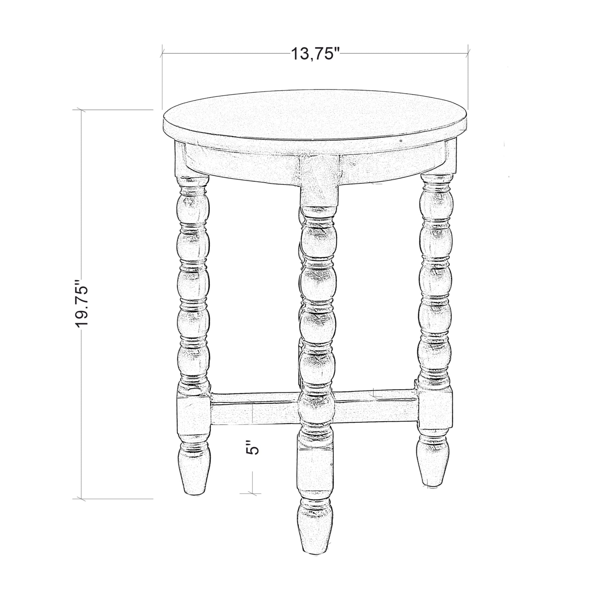 Adair Bobbin Turned Leg Side Table