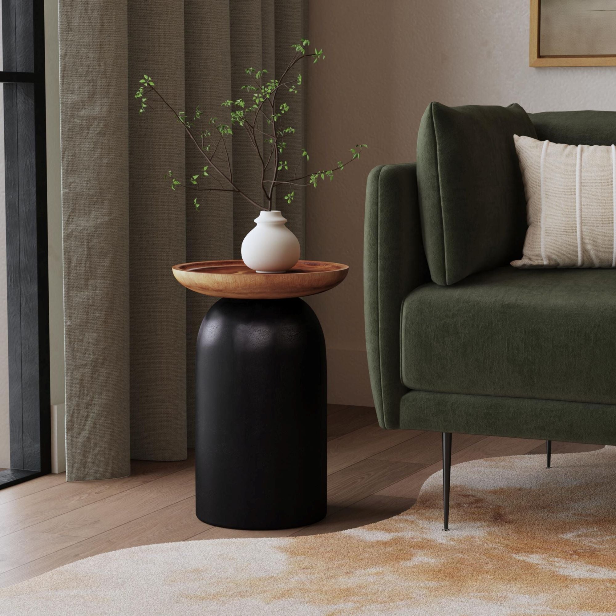 Indigo Road by Egypt Sherrod x East at Main Makoa Pedestal Side Table