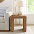 Soren Rectangular Braided Seagrass 19" Side Table Solid Wood accent table