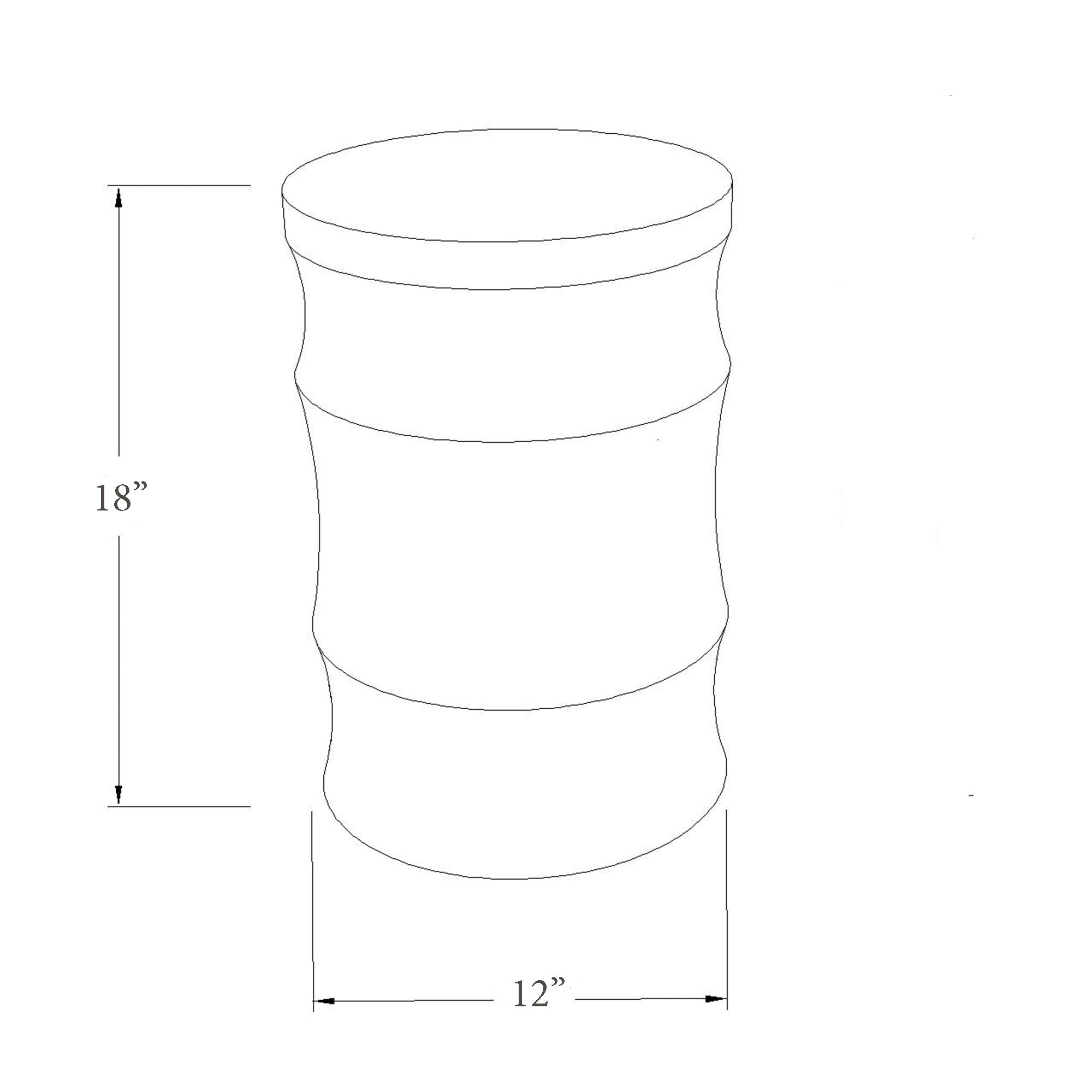 Kimber Ribbed Solid Wood Side Table