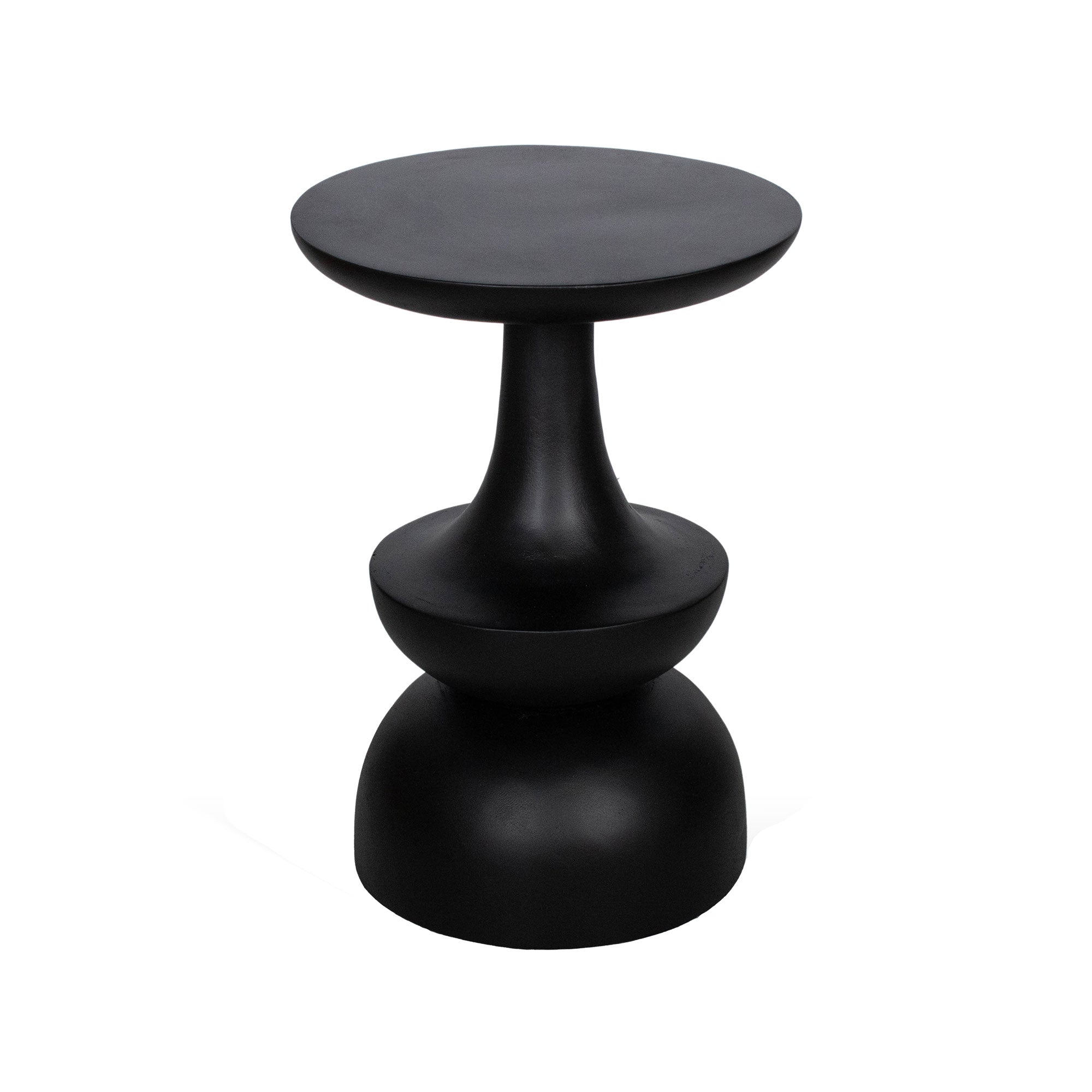 Kira Sculptured Solid Wood Side Table