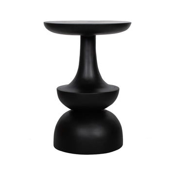 Kira Sculptured Solid Wood Side Table