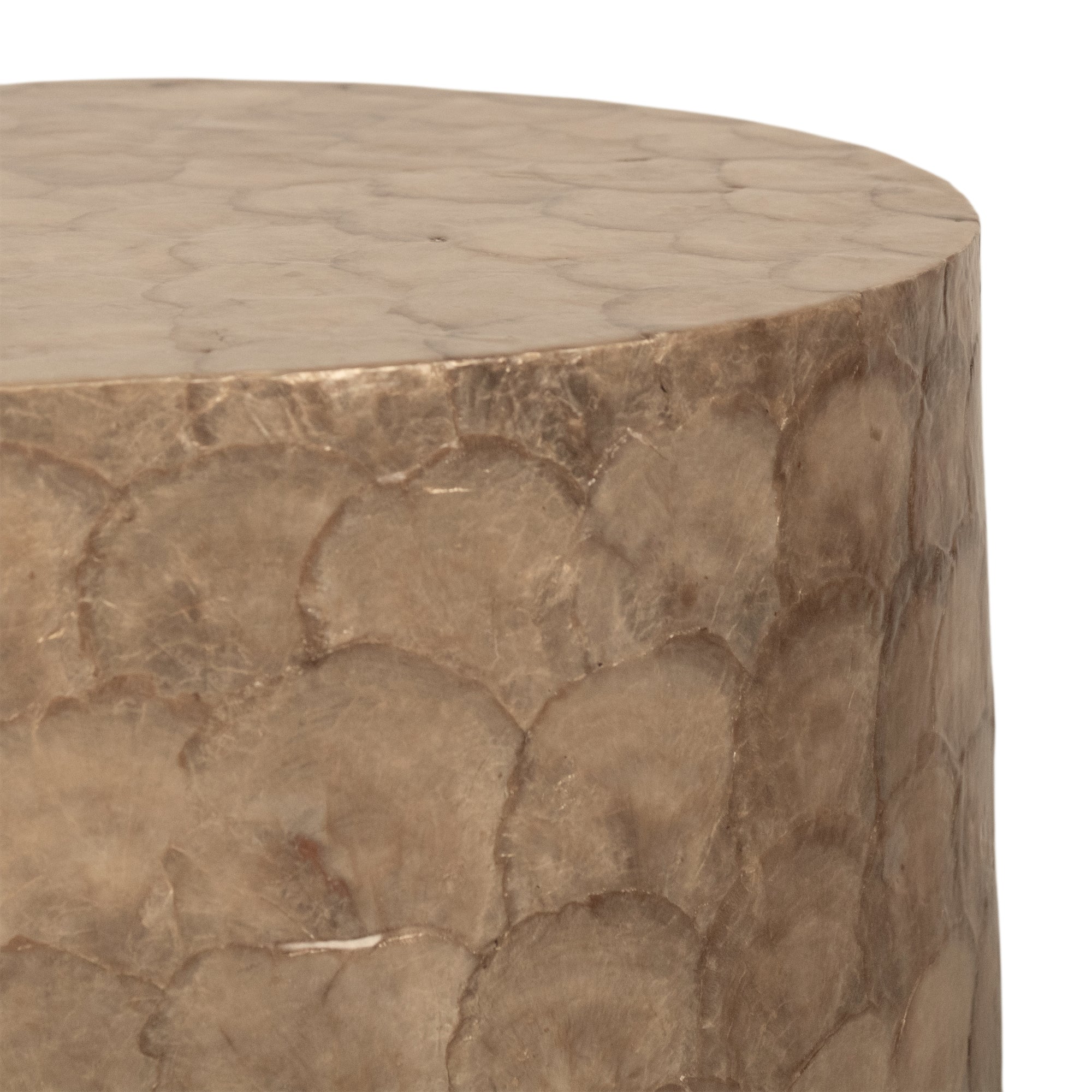 Tasi Round Capiz Shell Accent Table