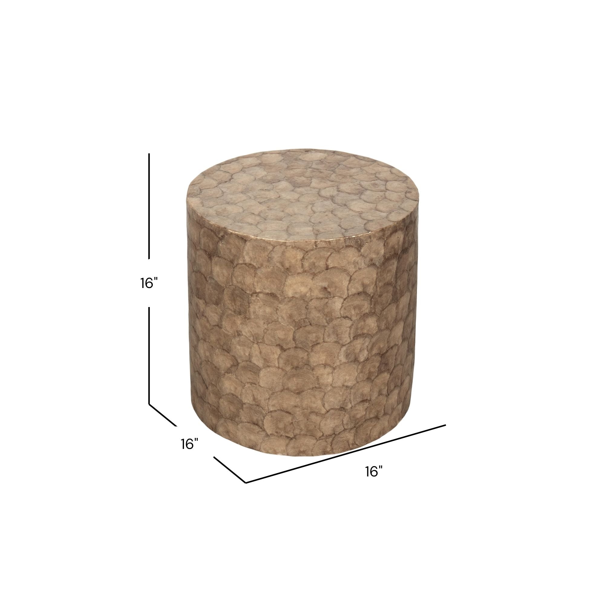 Tasi Round Capiz Shell Accent Table