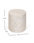 Tasi Drum Capiz Round Accent Table