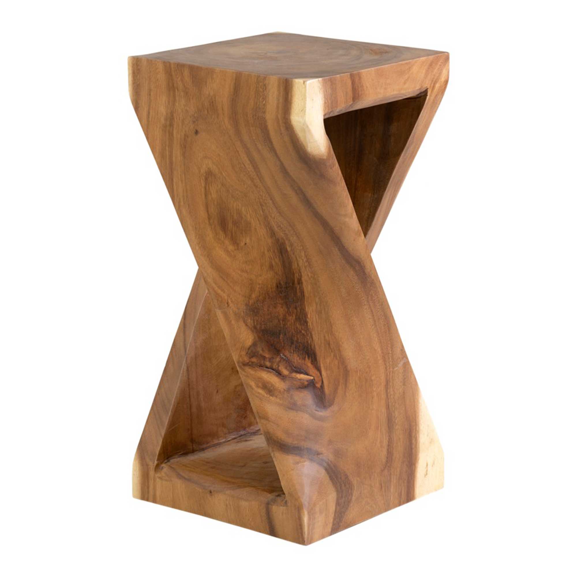 Cason Solid Wood Twist Accent Table