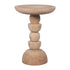 brown Zara 14" Abstract Side Table Munggur Wood accent side table