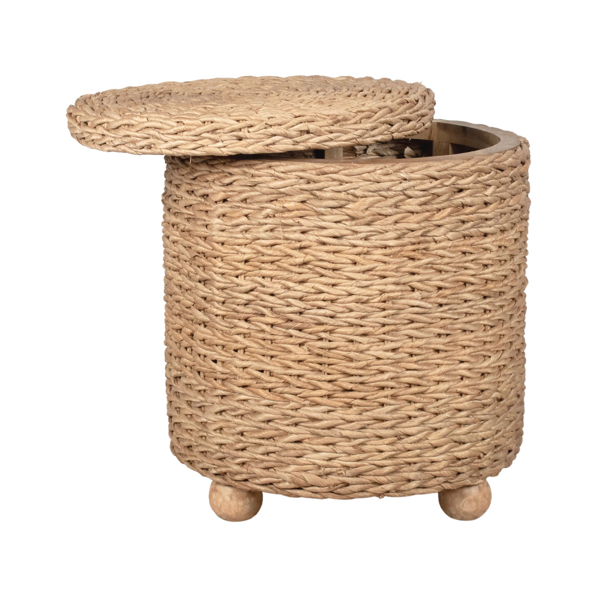 Delilah Round Woven Storage Side Table