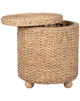 Delilah Round Woven Storage Side Table