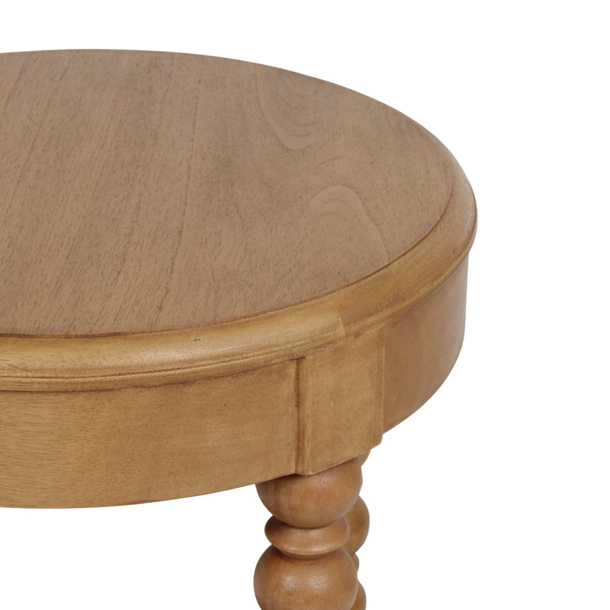 Elanor Round Turned Leg Side Table With Shelf