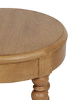 Elanor Round Turned Leg Side Table With Shelf
