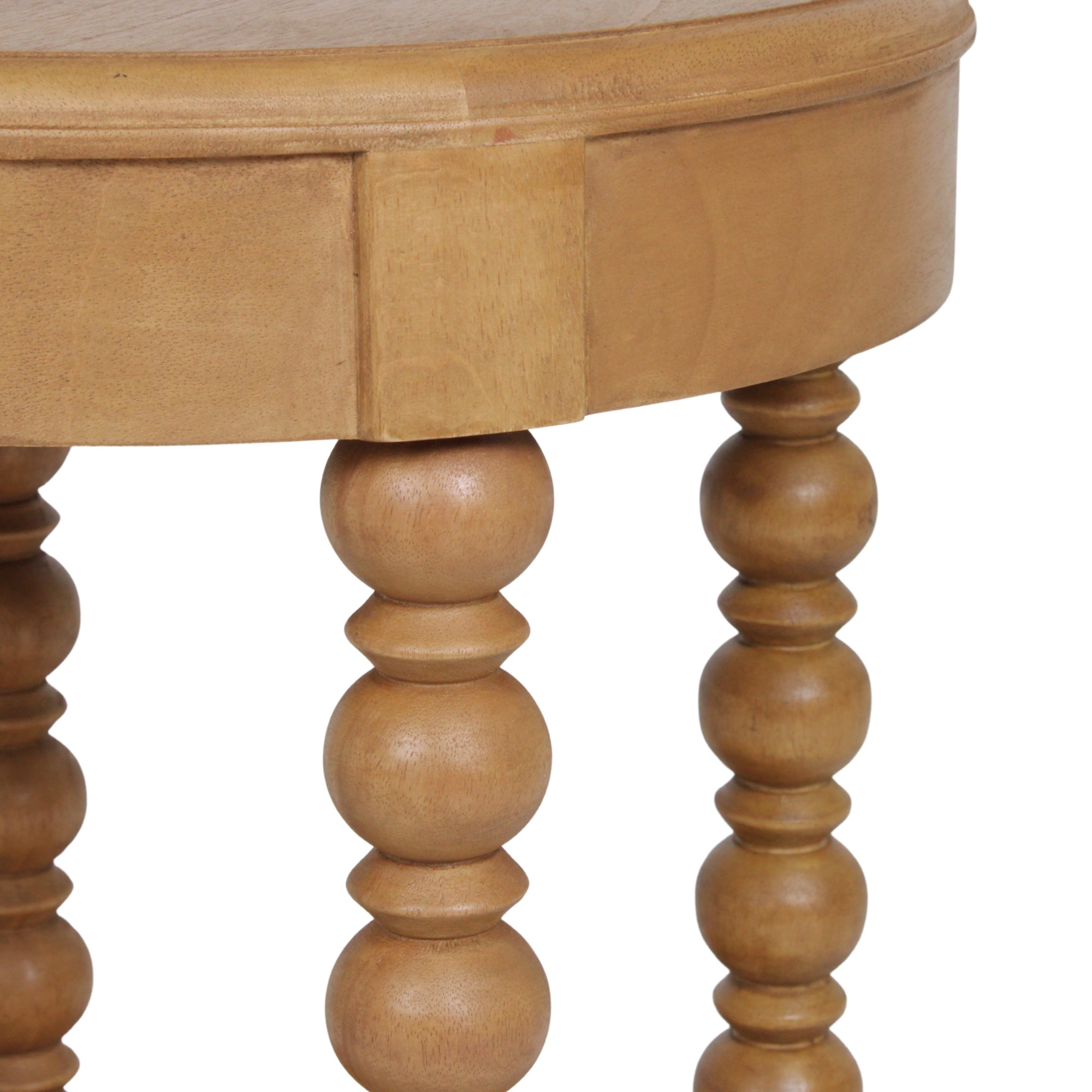 Elanor Round Turned Leg Side Table With Shelf