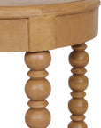 Elanor Round Turned Leg Side Table With Shelf