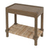Brown Asura Side Table With Rush Shelf Bayur Wood accent side table