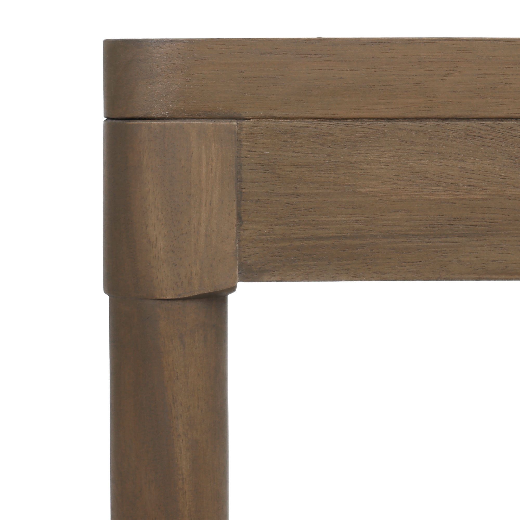 Asura 23" W Bayur Wood Side Table With Abaca Shelf