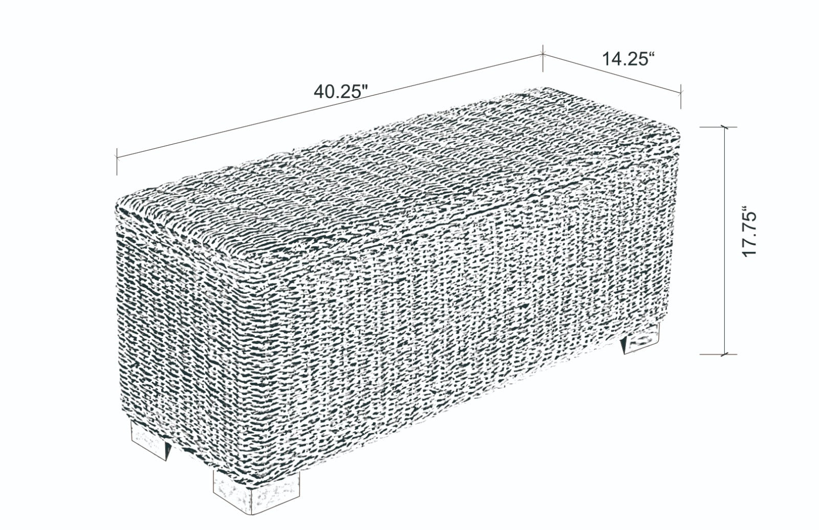 Daria Woven Abaca Storage Bench