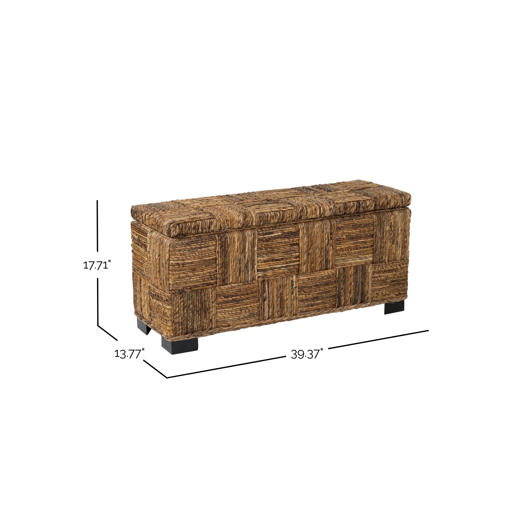 Daria Woven Abaca Storage Bench