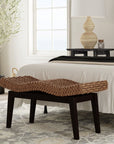 Myra Rattan Wave Bench