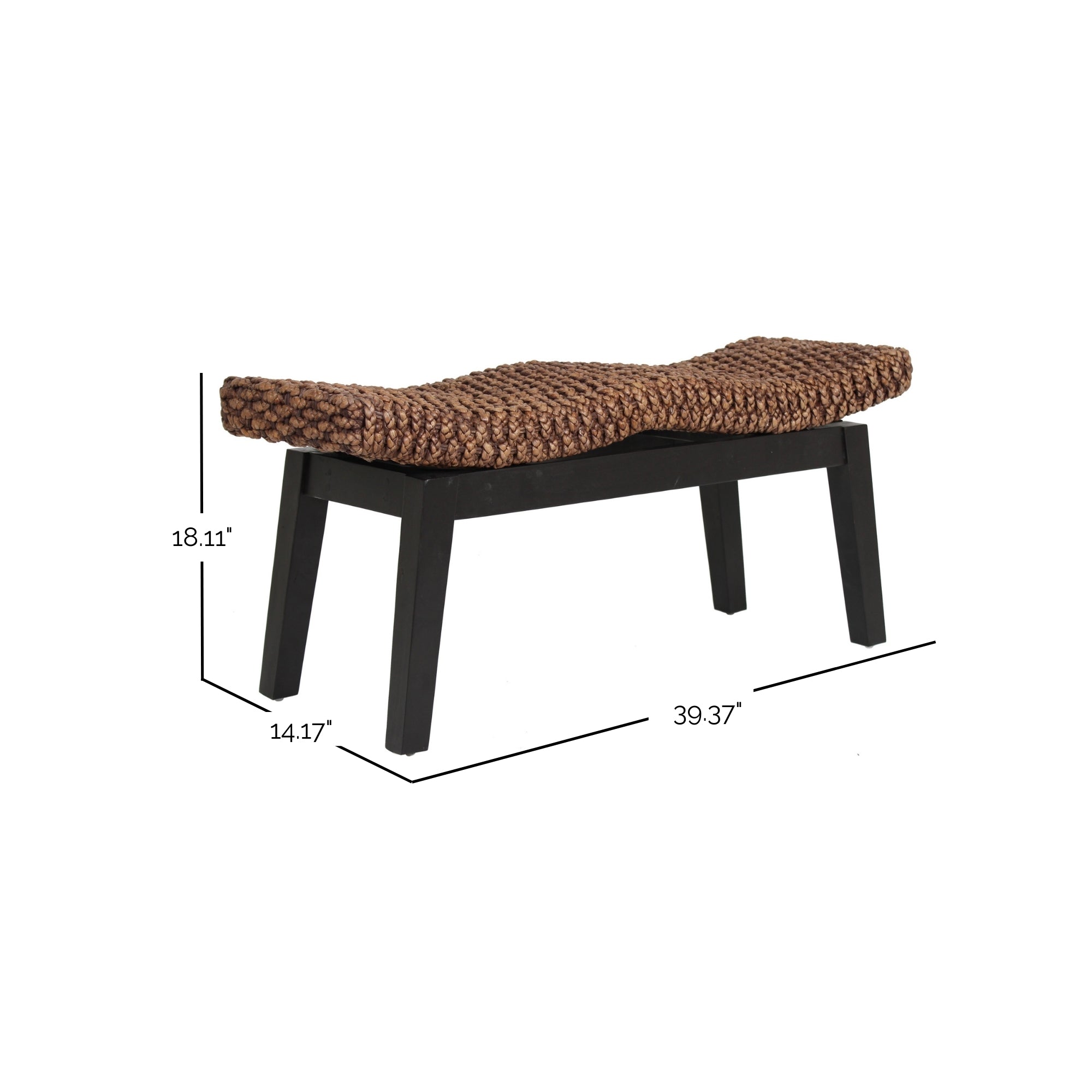 Myra Rattan Wave Bench