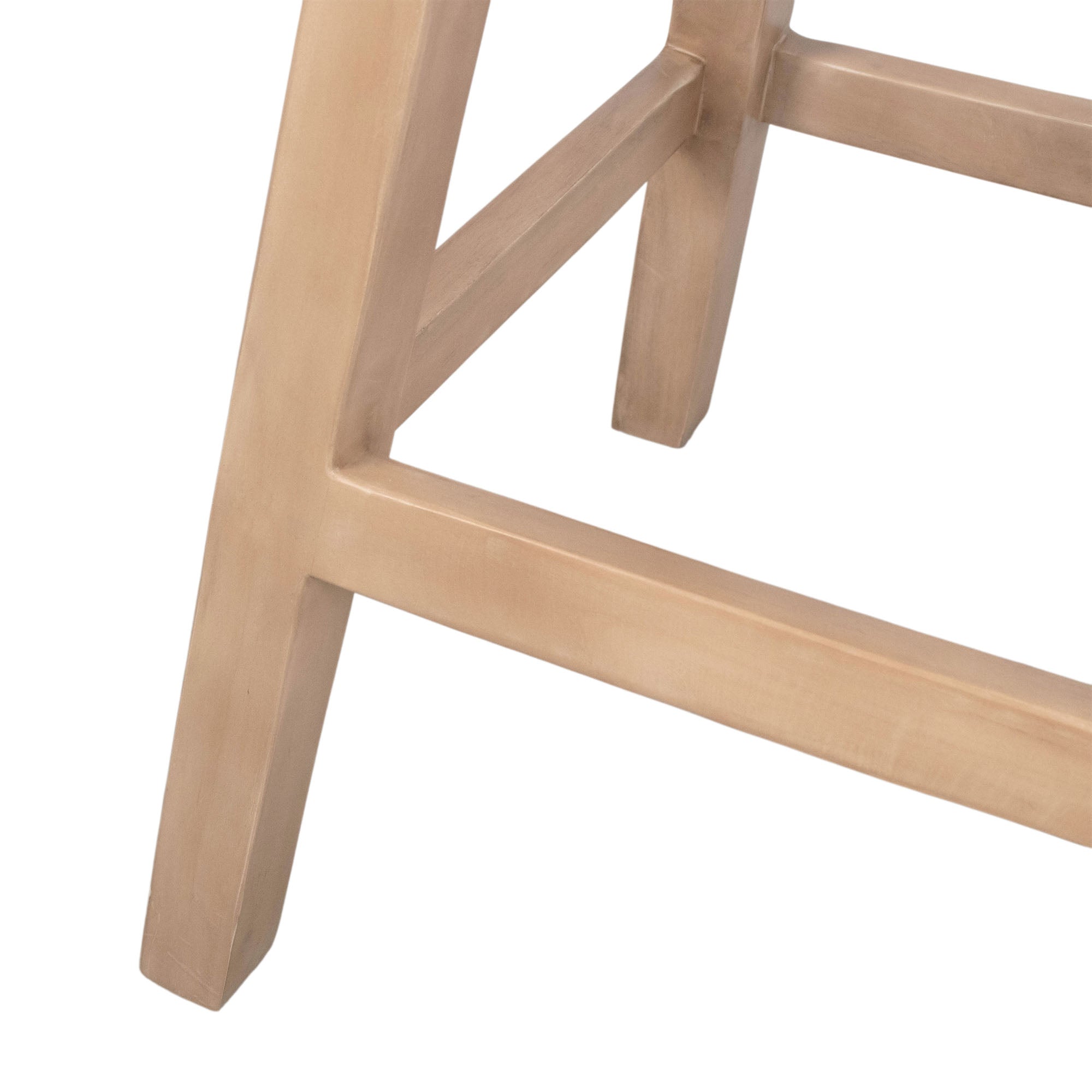 Joyce Swivel Solid Teak and Woven Abaca Counter Stool