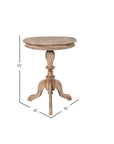 Leona 20" Solid Wood Pedestal Accent Table Solid Wood accent table
