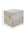 Juliette Square Recycled Coconut Shell 16" Accent Table Solid Wood accent table