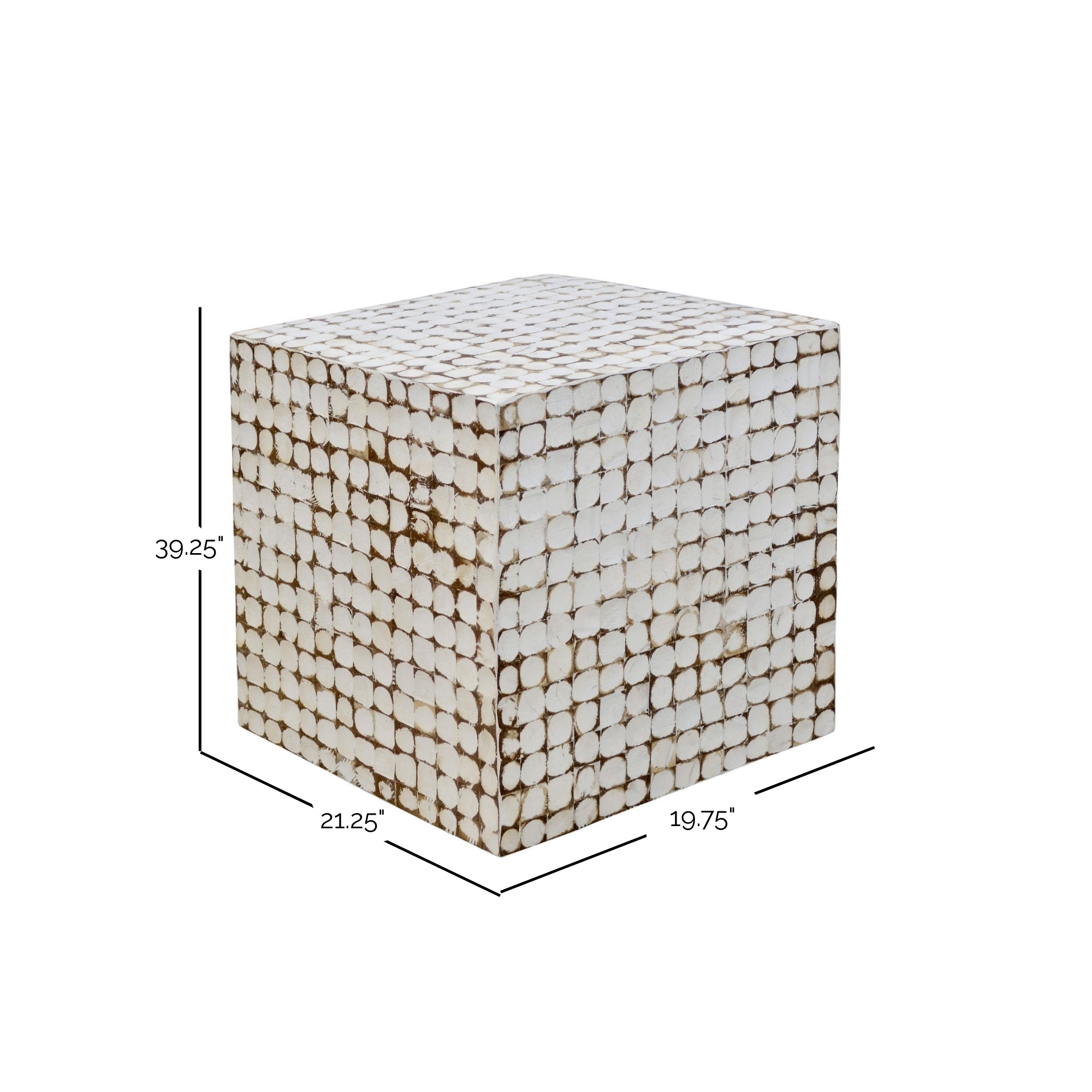 Juliette Coconut Square Accent Table
