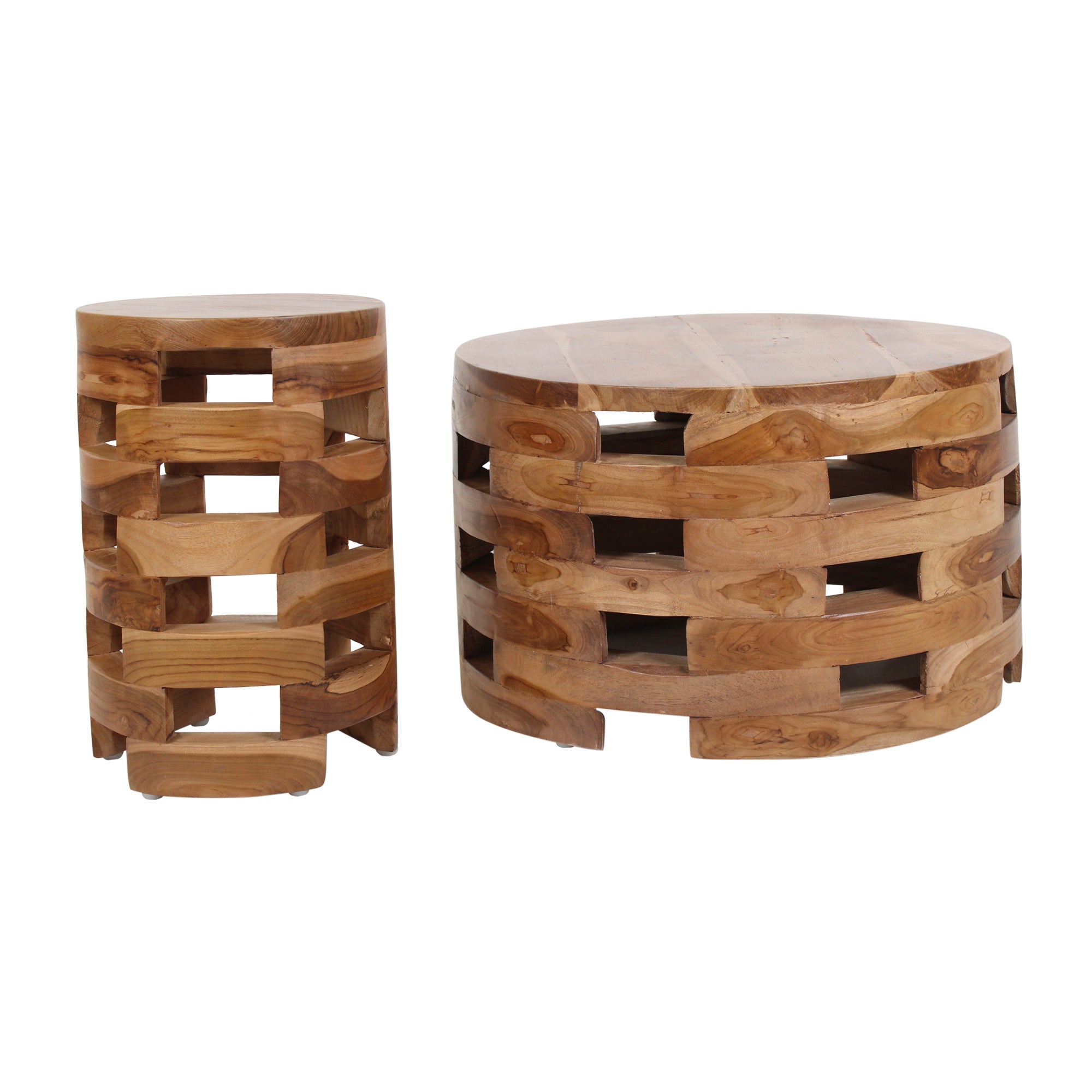 Lorena Round Teak Accent Table