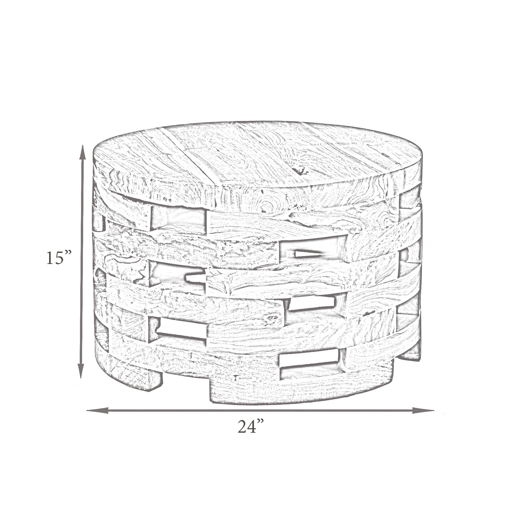 Lorena Round Teak Coffee Table