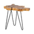 Brown Skye 20" Live Edge Teak Accent Table Teak Wood accent side table