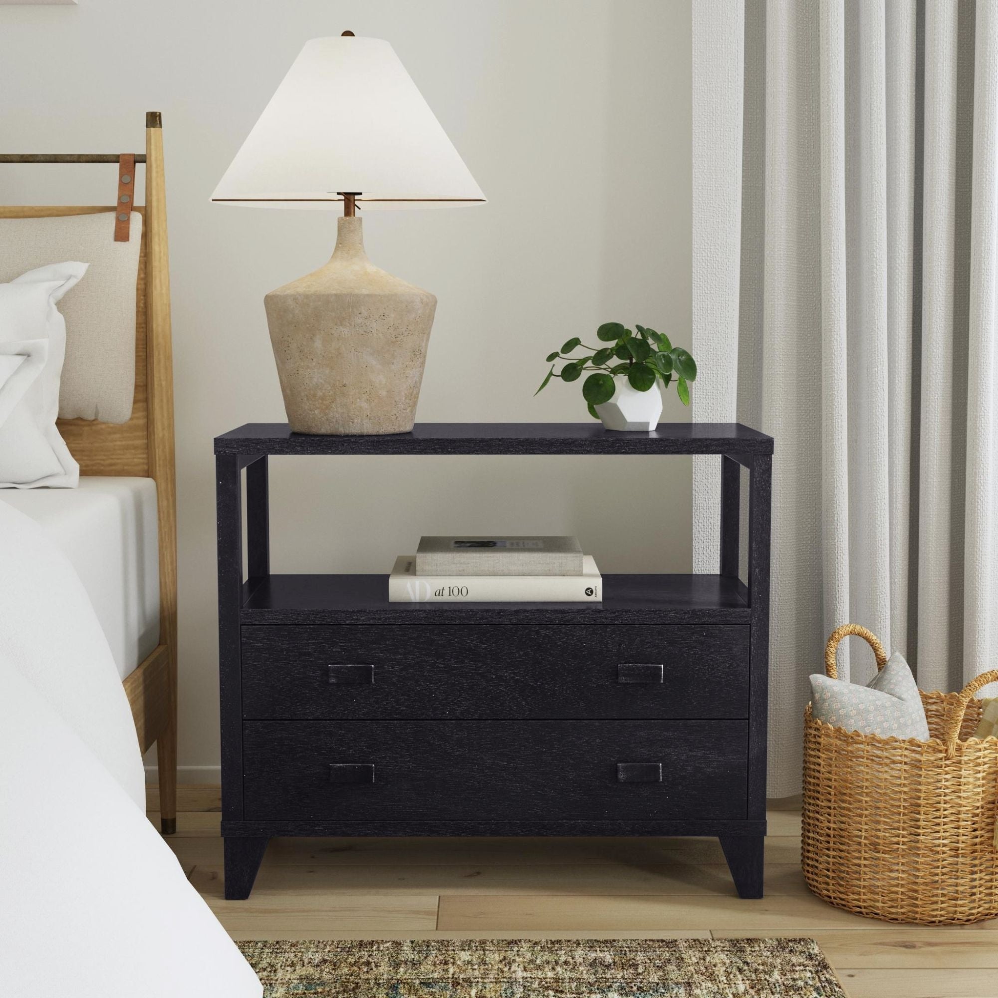 Ezra 2 Drawer Nightstand | East at Main