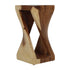 Brown Cason 24" Solid Teak Twist Accent Table Teak Wood accent side table