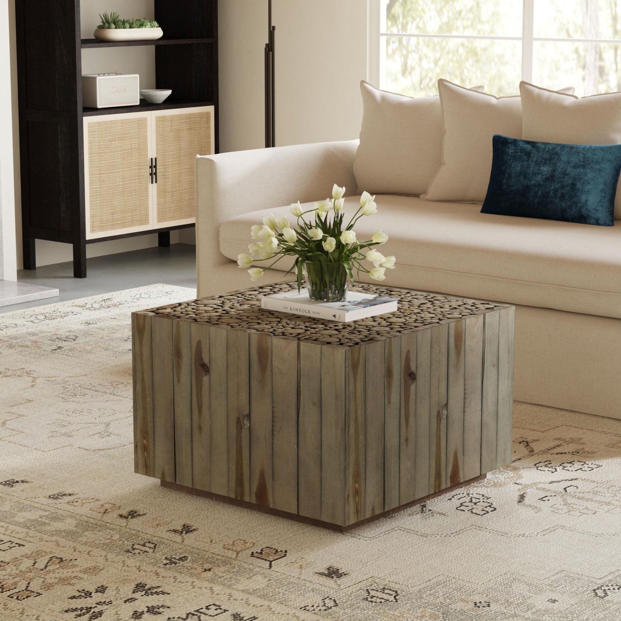 Harper Teak Block Coffee Table